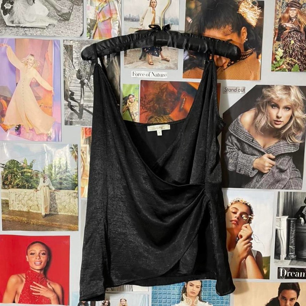 Satin Slip Wrap Shirt